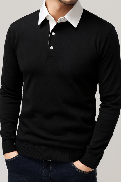 Heren Casual Polokraag Trui – Slanke Pasvorm